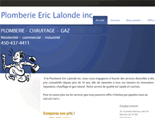 Tablet Screenshot of plomberieericlalonde.com